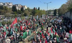 ABD'nin İstanbul Başkonsolosluğu önünde Gazze protestosu