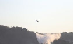 Çanakkale'nin Ayvacık ilçesinde çıkan orman yangınına havadan ve karadan müdahale ediliyor