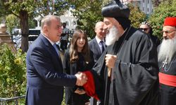 Süryani Ortodoks Kilisesi Patriği Kerim'den Midyat Belediye Başkanı Şahin'e ziyaret