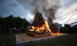 Kırklareli'nde geleneksel 'Kakava ateşi' yakıldı