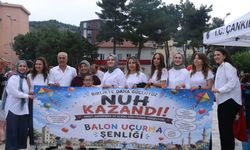 Çankırı'da beyin tümörünü yenen 8 yaşındaki çocuk için 400 balon gökyüzüne bırakıldı