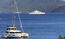 Mega yat 'Golden Odyssey' Bodrum açıklarına demirledi