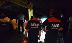 Siirt'te su seviyesi yükselen çayda mahsur kalan genç ekskavatör yardımıyla kurtarıldı