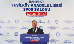Bakırköy'deki Yeşilköy Anadolu Lisesi'nde yeni spor salonu törenle hizmete açıldı