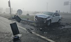 Çorum'da iki otomobilin çarpıştığı kazada 3 kişi yaralandı