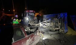 Çorum'da traktörle çarpışan otomobildeki 2 kişi yaralandı