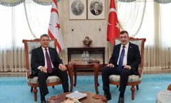 Cumhurbaşkanı Yardımcısı Yılmaz, KKTC Başbakanı Üstel ile görüştü