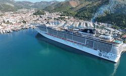 Marmaris'e 'MSC Divina' kruvaziyeriyle 3 bin 705 turist geldi
