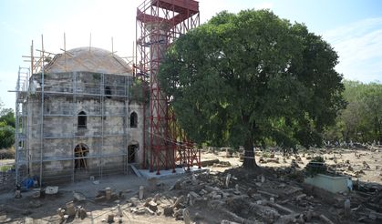 Edirne'de yalı camisi özelliğindeki Evliya Kasımpaşa Camisi'nin restorasyonu sürüyor
