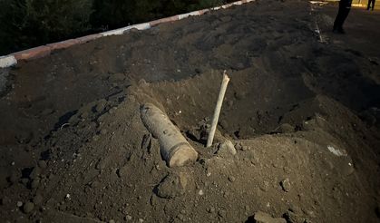 Erzurum'da peyzaj çalışması sırasında patlamamış 2 top mermisi bulundu