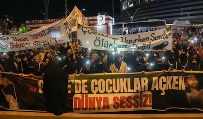 İsrail'in Gazze'ye saldırıları Diyarbakır'da protesto edildi