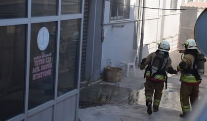 Manisa'da 112 Acil Servis istasyonunda çıkan yangın söndürüldü