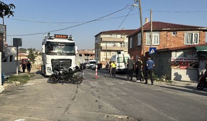 Kırklareli'nde tırın çarptığı kadın ağır yaralandı