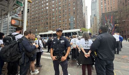 New York'ta Filistin'e destek gösterisine polis müdahalesi