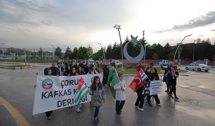 Çorum'da Çerkes sürgününün 162. yıl dönümünde 'sessiz yürüyüş' yapıldı