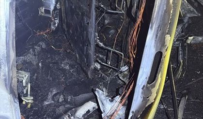 Ankara'da bariyerlere çarpıp yanan araçta 1 kişi öldü