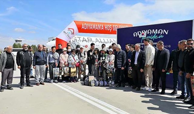 Depremin ardından Adıyaman''a ilk turist kafilesi Güney Kore''den geldi