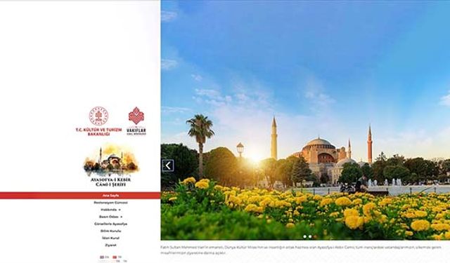 Ayasofya-i Kebir Camii''nin internet sayfası erişime açıldı