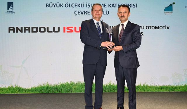 Anadolu Isuzu, çevre performansıyla Kocaeli Sanayi Odası’ndan ödül aldı