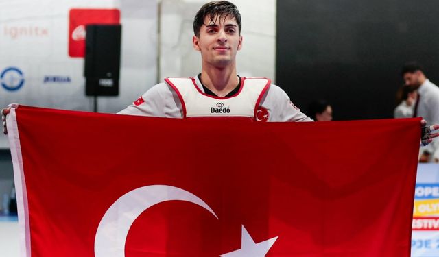 Milli tekvandocu Buğra Coşgungönül'den EYOF 2025'te altın madalya