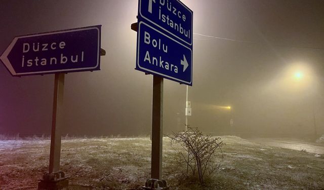 Bolu Dağı'nda kar yağışı başladı