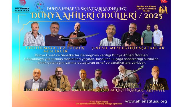2025 yılı Dünya Ahileri Ödülleri açıklandı