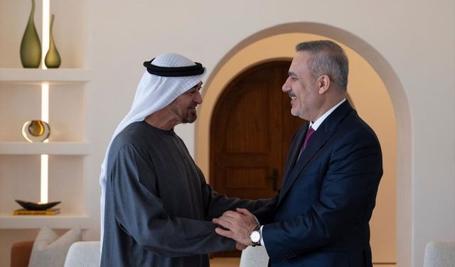Dışişleri Bakanı Fidan, BAE Devlet Başkanı Al Nahyan tarafından kabul edildi