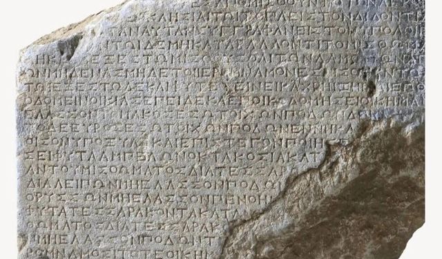 Amos Antik Kenti'ne ait 2 bin 200 yıllık 'kira sözleşmesi' gün yüzüne çıkarıldı