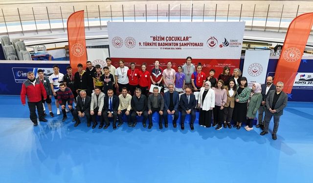 Konya'da 'Bizim Çocuklar 9. Türkiye Badminton Şampiyonası' tamamlandı