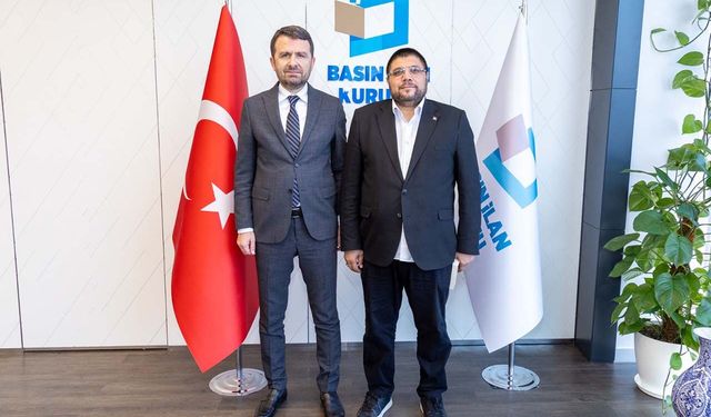 Gazeteci-Yazar Özcan’dan BİK Genel Müdürü Çay’a hayırlı olsun ziyareti