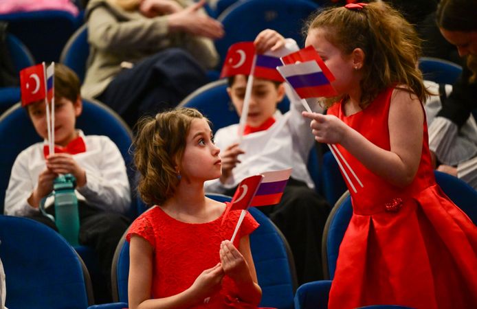Rusya'da 23 Nisan Ulusal Egemenlik ve Çocuk Bayramı haftasında 'Uluslararası Çocuk Şenliği' yapıldı