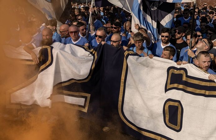 İtalya'da Napoli taraftarları kulübün 100. kuruluş yıl dönümünü kutladı