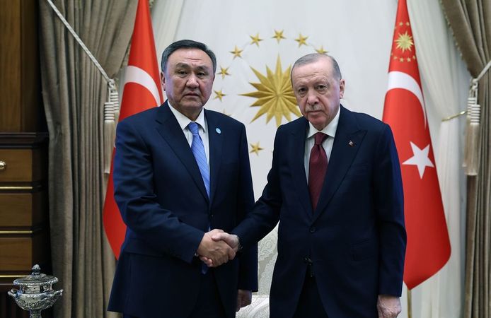 Cumhurbaşkanı Erdoğan, TDT Genel Sekreteri Ömüraliyev'i kabul etti