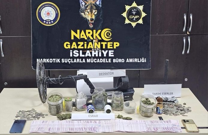 Gaziantep'te düzenlenen operasyonda 495 sikke ele geçirildi