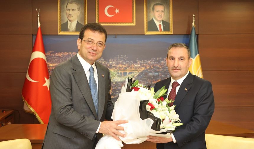 İBB Başkanı İmamoğlu'ndan Sultanbeyli Belediye Başkanı Tombaş'a ziyaret