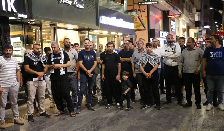Hatay'da İsrail'in Küresel Sumud Filosu'na saldırısı protesto edildi