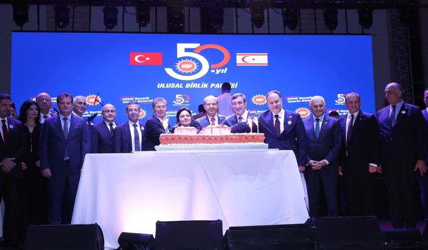 KKTC'de Ulusal Birlik Partisi, 50. kuruluş yıl dönümünü kutladı
