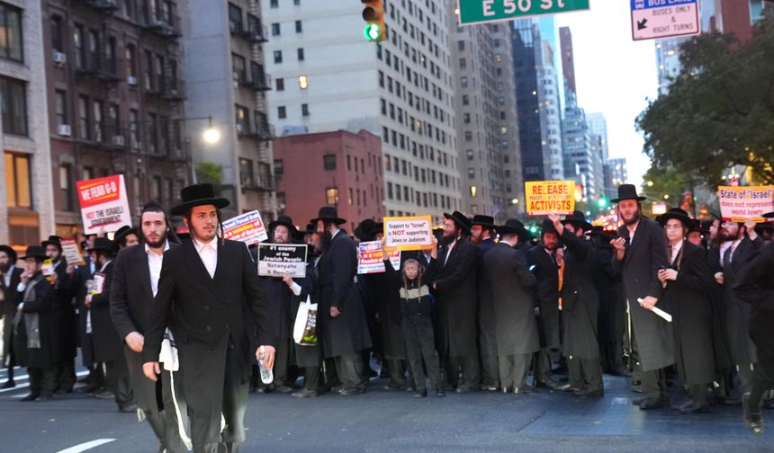 New York'ta Ortodoks Yahudilerden İsrail karşıtı protesto