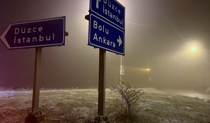 Bolu Dağı'nda kar yağışı başladı