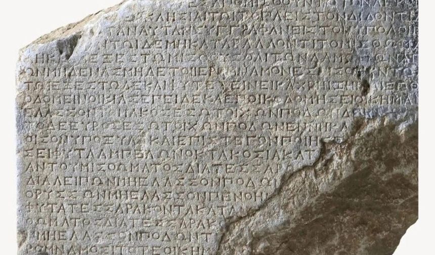 Amos Antik Kenti'ne ait 2 bin 200 yıllık 'kira sözleşmesi' gün yüzüne çıkarıldı