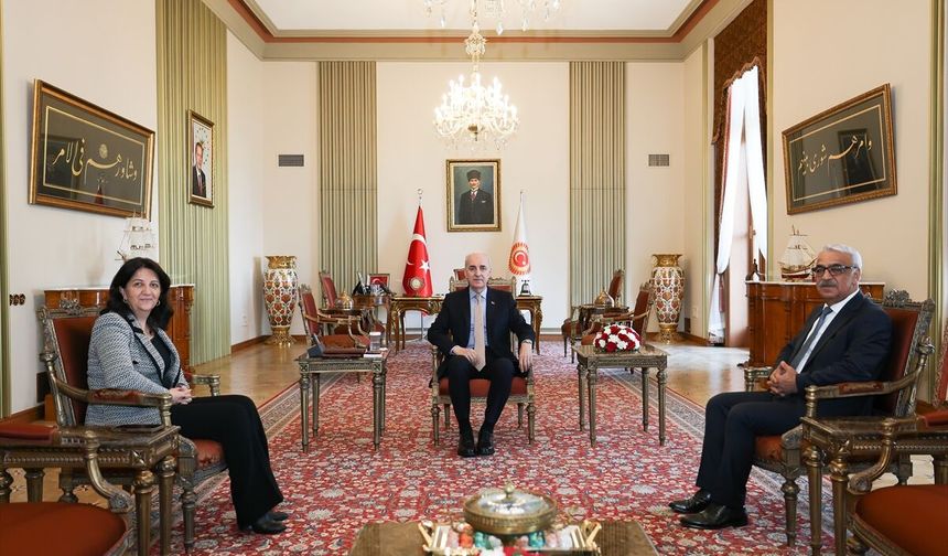 TBMM Başkanı Kurtulmuş, DEM Parti'li Buldan ve Sancar'ı kabul etti