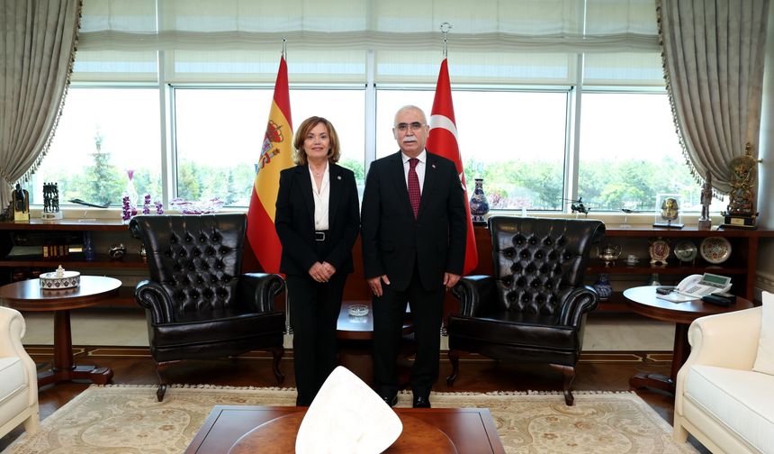 AYM Başkanı Özkaya, İspanya Anayasa Mahkemesi heyetiyle bir araya geldi