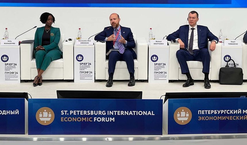 Dünya Etnospor Birliği Başkanı Bilal Erdoğan, St. Petersburg Uluslararası Ekonomi Forumu'nda konuştu: