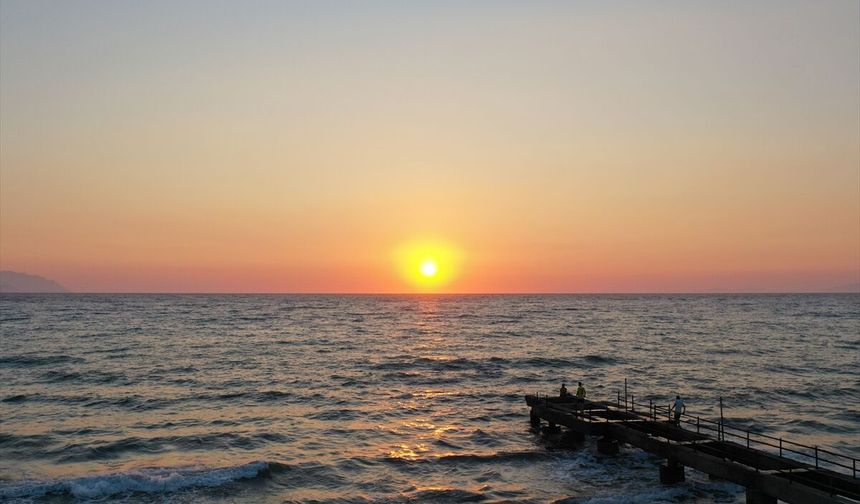 AYDIN - Kuşadası'nda gün batımı