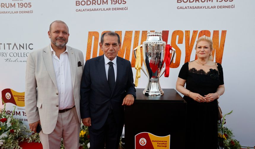 Bodrum'da Galatasaray'ın 26. şampiyonluğu için gece düzenlendi