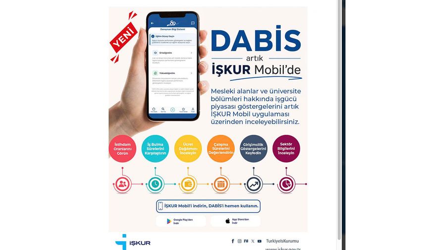 DABİS Artık İŞKUR Mobil'de
