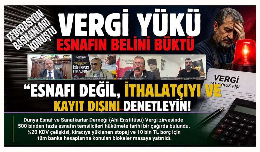 Vergi uygulamaları esnafın belini büktü