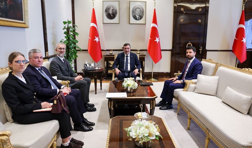 Cumhurbaşkanı Yardımcısı Yılmaz Ukrayna'nın Ankara Büyükelçisi Celal'i kabul etti