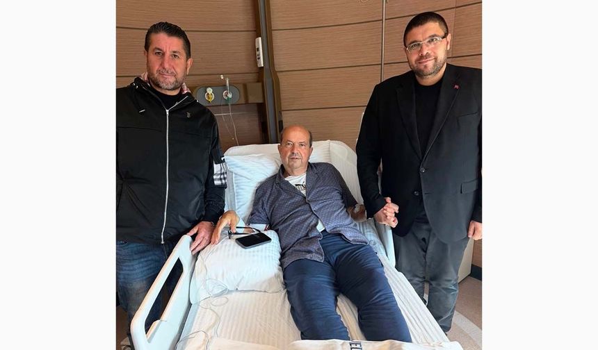 Gazeteci Yazar Hekimoğlu Süleyman Özcan’dan KKTC 5. Cumhurbaşkanı Ersin Tatar’a geçmiş olsun ziyareti