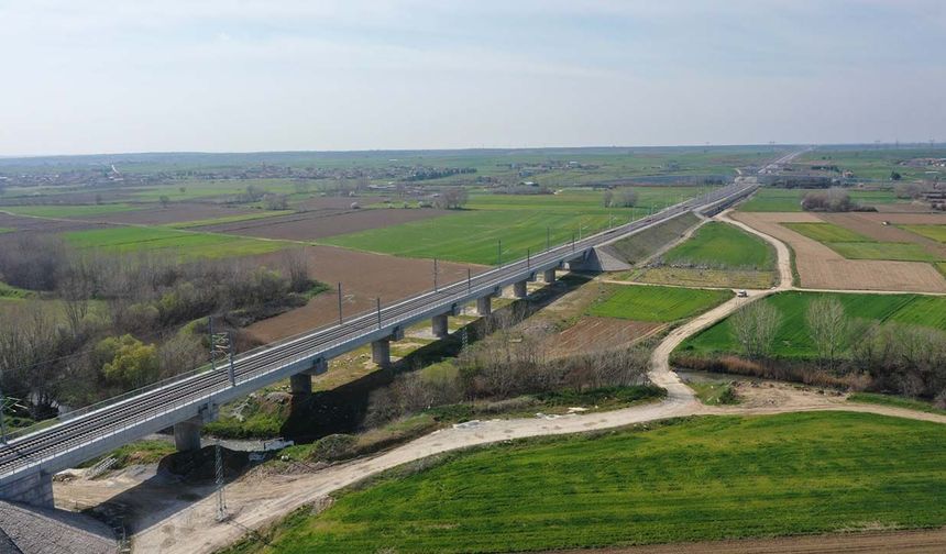 Halkalı-Kapıkule Hızlı Tren Hattı'nın Çerkezköy-Kapıkule kesimi 9 Ekim'de hizmete açılacak